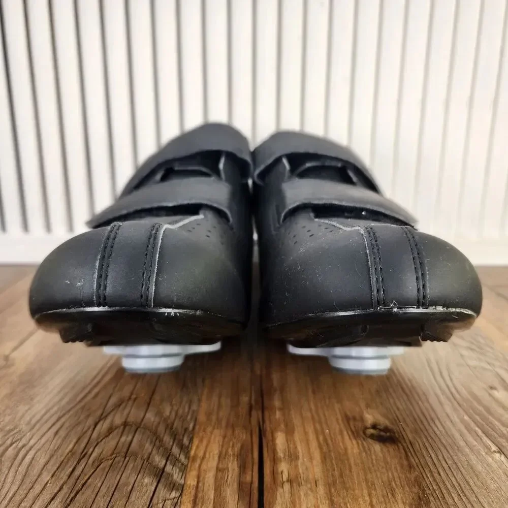 Bontrager Solstice Road Cycling Shoes Mens Sz 14 Black Dual Strap 3-Hole Cleats